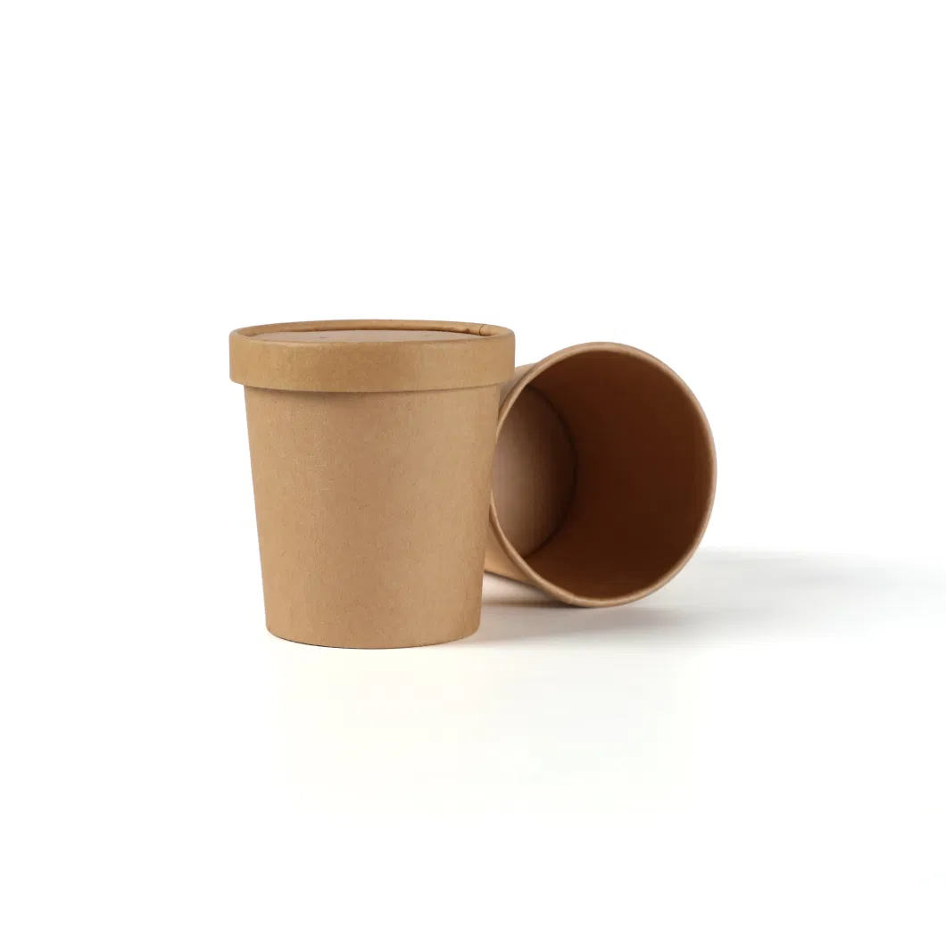 Wholesale Recyclable Custom Size Kraft Paper Soup Cup