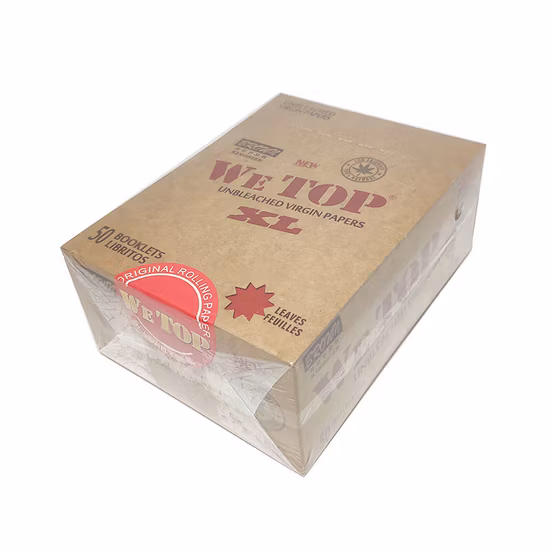 We Top Custom King Size Zigarettenpapier, braun, ungebleicht
