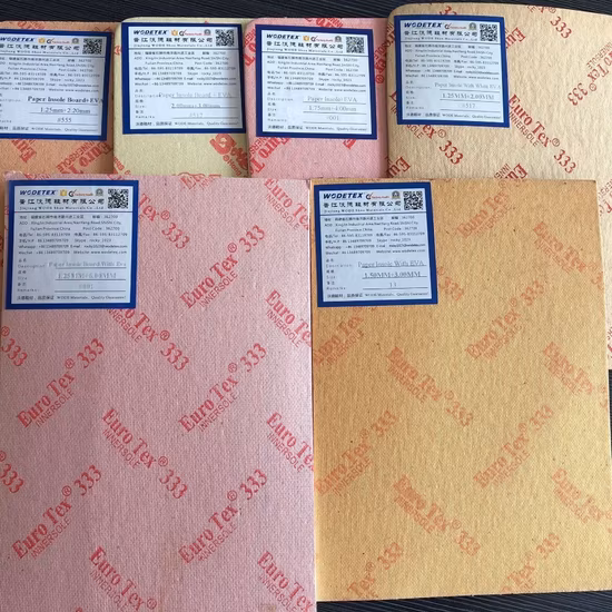 Hochwertiges Papier-Einlegesohlenbrett mit EVA-Zellulose-Einlegesohle, laminiert mit EVA-Schaum