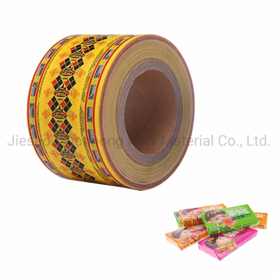 Süßwarenverpackung Twist-Wachspapier Bedrucktes Bonbonpapier Rollenpapier Verpackungsrolle Laminiertes Papier zum Verpacken von Süßigkeiten Kaugummi-Verpackungspapier